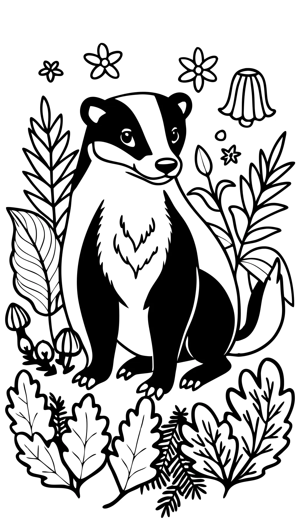 badger coloring page